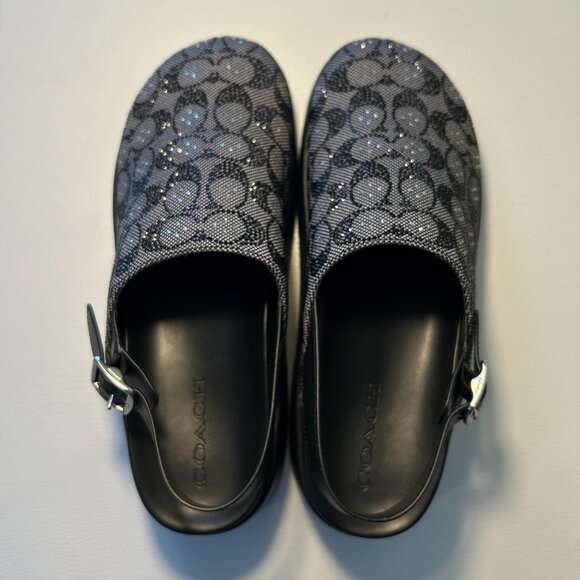 Coach Women's Sculpted C Platform Clog In Crystal Signature Jacquard - Picture 11 of 15